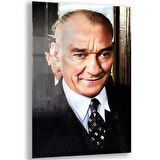 Atatürk Cam Tablo - Yatay Motif 01-077