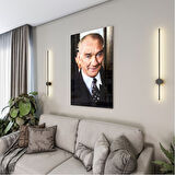 Atatürk Cam Tablo - Yatay Motif 01-077