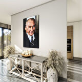 Atatürk Cam Tablo - Yatay Motif 01-077