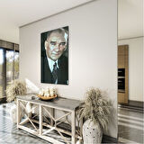 Atatürk Cam Tablo - Yatay Motif 01-081