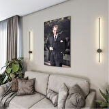 Atatürk Cam Tablo - Yatay Motif 01-086