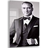 Atatürk Cam Tablo - Yatay Motif 01-091