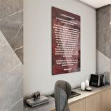 Atatürk Sözleri 2 Cam Tablo - Dikey Motif 02-012