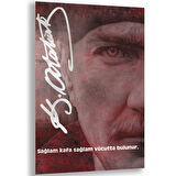 Atatürk Sözleri 2 Cam Tablo - Dikey Motif 02-018