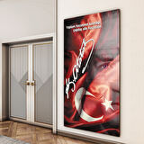 Atatürk Sözleri 3 Cam Tablo - Dikey Motif 02-008