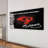 Atatürk Sözleri 6 Cam Tablo - Yatay Motif 01-002
