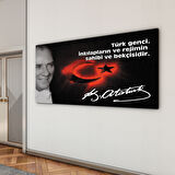 Atatürk Sözleri 6 Cam Tablo - Yatay Motif 01-005
