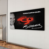 Atatürk Sözleri 6 Cam Tablo - Yatay Motif 01-006