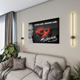 Atatürk Sözleri 6 Cam Tablo - Yatay Motif 01-016