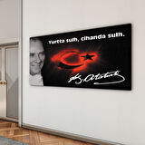 Atatürk Sözleri 6 Cam Tablo - Yatay Motif 01-016