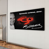 Atatürk Sözleri 6 Cam Tablo - Yatay Motif 01-019
