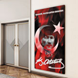 Atatürk Sözleri 7 Cam Tablo - Dikey Motif 02-002