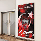 Atatürk Sözleri 7 Cam Tablo - Dikey Motif 02-003