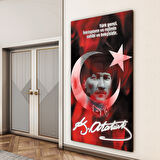 Atatürk Sözleri 7 Cam Tablo - Dikey Motif 02-005