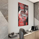 Atatürk Sözleri 7 Cam Tablo - Dikey Motif 02-013