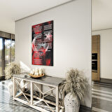 Atatürk Sözleri 7 Cam Tablo - Dikey Motif 02-013