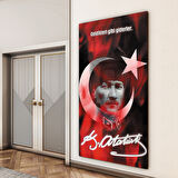 Atatürk Sözleri 7 Cam Tablo - Dikey Motif 02-015