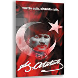 Atatürk Sözleri 7 Cam Tablo - Dikey Motif 02-016