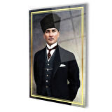 Atatürk 4mm Dayanıklı Cam Tablo Temperli Cam, Ataturk Glass Wall Decor