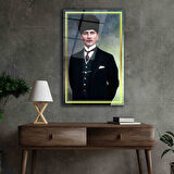 Atatürk 4mm Dayanıklı Cam Tablo Temperli Cam, Ataturk Glass Wall Decor