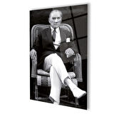 Atatürk Baskılı Cam Tablo 4mm Dayanıklı Temperli Cam..