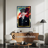 Atatürk ve Bayrak Cam Tablo