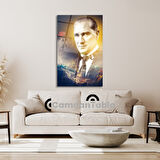 Atatürk ve Bayrak Cam Tablo