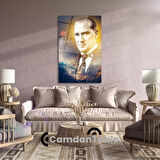 Atatürk ve Bayrak Cam Tablo