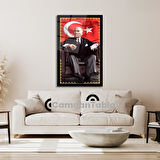 Atatürk ve Bayrak Cam Tablo