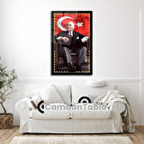 Atatürk ve Bayrak Cam Tablo