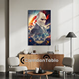 Atatürk ve Bayrak Cam Tablo