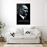 Atatürk ve Bayrak Cam Tablo