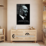 Atatürk ve Bayrak Cam Tablo