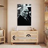 Atatürk ve Bayrak Cam Tablo