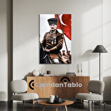 Atatürk ve Bayrak Cam Tablo
