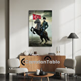 Atatürk ve Bayrak Cam Tablo