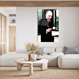 Atatürk Cam Tablo 4mm Dayanıklı Temperli Cam, Atatürk Glass Wall Art