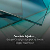 Kahve Çikolata Gül Mutfak Cam Tablo 4mm Dayanıklı Temperli Cam Coffee Chocolate Rose Kitchen Glass Wall Art