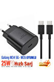 Samsung M34 5G - M35 Uyumlu Şarj Aleti 25W HIZLI  ve 5A Şarj Kablosu