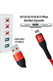 iPhone USB Lightning Şarj Kablosu iPhone 14 13 12 11 Uyumlu Hızlı Şarj Kablosu Lightning 3.4A HIZLI