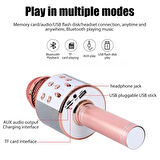 Karaoke Mikrofon Kablosuz Bluetooth Dahili Hoparlörlü Speaker