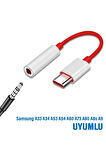 Samsung A33 A34 Uyumlu Kulaklık Girişi Dönüştürcü 3.5 Mm Type C Kulaklık Çevirici Adaptör