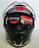 Mt Thunder 4SV Exeo C2 Pearl İç Güneş Vizörlü Kask Gri - Siyah M