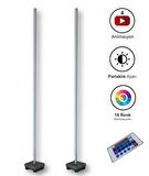 RGB Led Lambader 150 cm Kumandalı Çiftli Set
