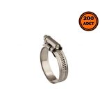 Mikalor 200 Adet W4 Hortum Kelepçesi 20-32 mm 304 Paslanmaz
