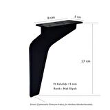 4 Adet Kartal Ayak Metal 17 cm Mat Siyah Mobilya Koltuk Ayağı 