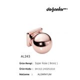 Doğanlar AL-243 Mobilya Kulp Tek Vidalı Düğme Süper Rose Bronz