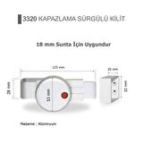 Islak Hacim 18 mm Sunta için Kabin Alm. Kapazlama Sürgülü Kilit 