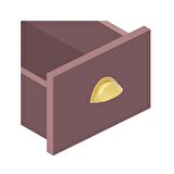 Tas Çanak Mobilya Dolap Kulp Desenli 64 mm Altın