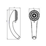 Tema Classic Banyo Duş Başlığı 3 Fonksiyonlu Blister Ambalajlı